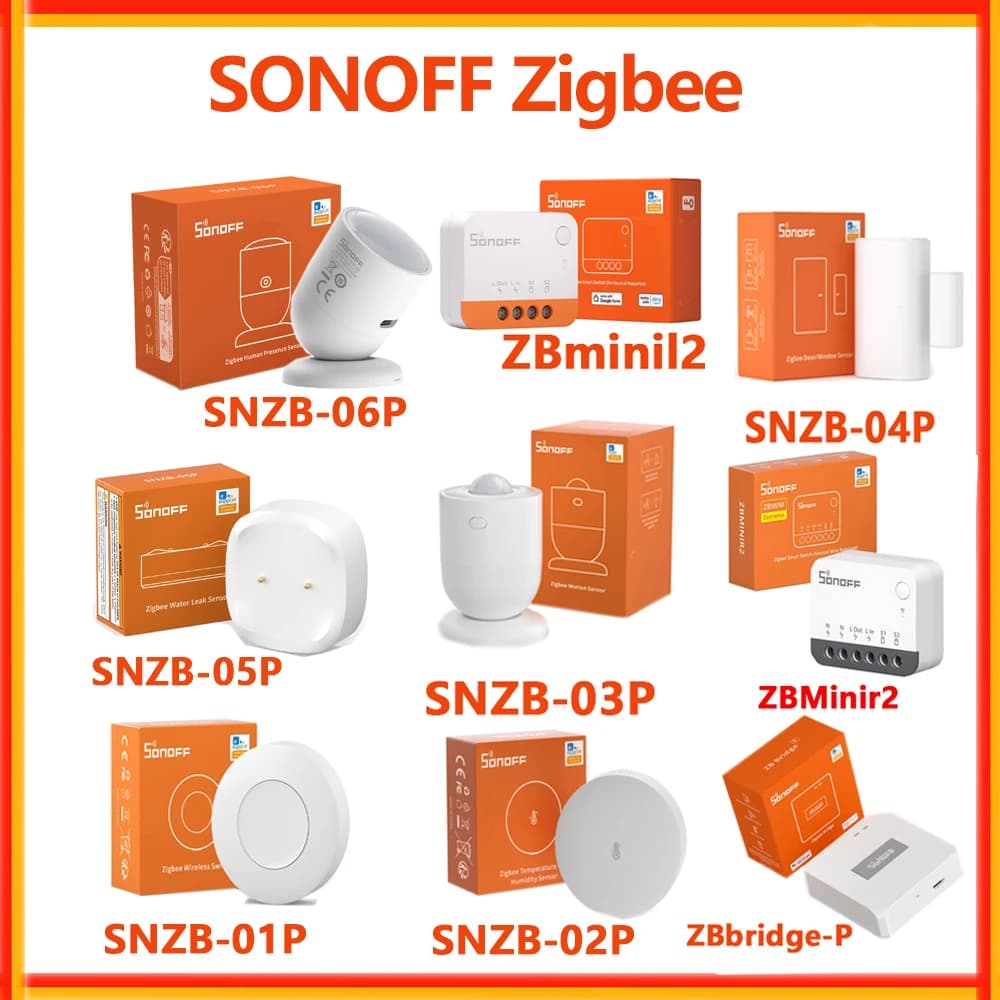 SONOFF SNZB-06P Zigbee capteur de présence humaine SNZB-01P SNZB-02P SNZB-03P SNZB-04P SNZB-05P SNZB-02D ZBminir2 commutateur ZBBridge PRO