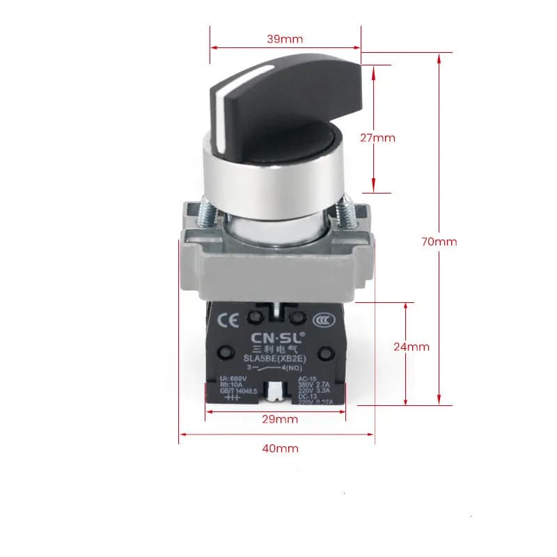 Commutateur à distance XB2 avec bouton de sélection, verrouillage automatique, Cristal automatique, 2/3 positions, 1NO, 2NO, 1NO1NC, 75021, 75033, 75022, 75025, 75045, 75053