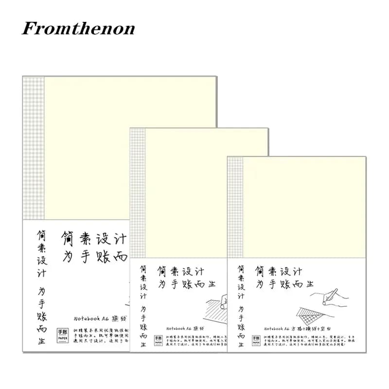 Fromthenon Journal cahier recharge planificateur Inserts grille vierge ligne papier A5A6B6 Journal livre Page intérieure école bureau papeterie