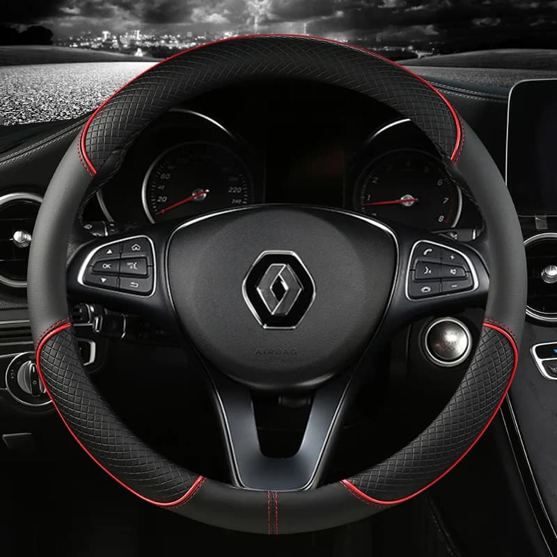 Housse de volant de voiture en cuir PU, pour Renault Scenic Clio Laguna 2 3 4 5 Kangoo Fluence Megane Trafic Talisman Twingo Kaptur