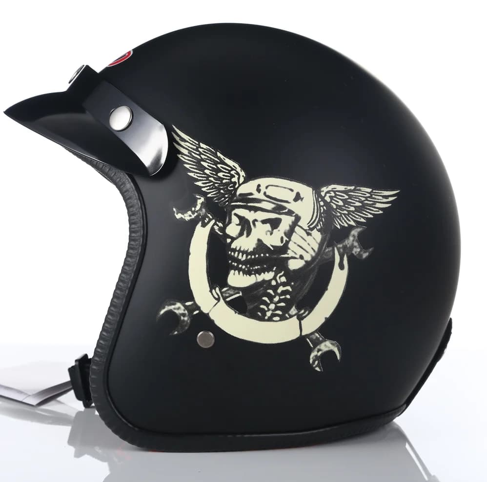 Casque de moto vintage homologué DOT, casque ouvert rétro pour scooter, casque quatre saisons pour moto, vélo, capacete