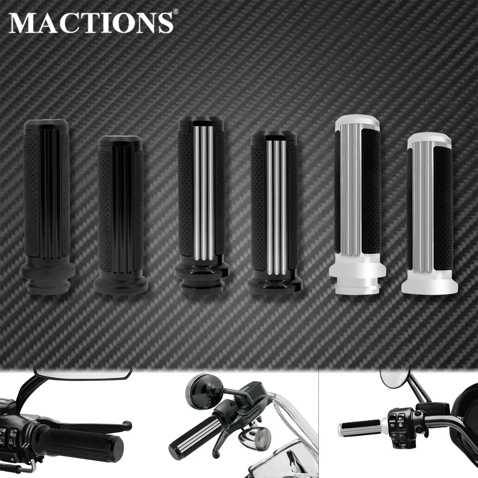 Moto 1 ''25mm poignée d'accélérateur électronique poignées poignée CNC pour Harley Touring Electra Glide Softail Fat Boy