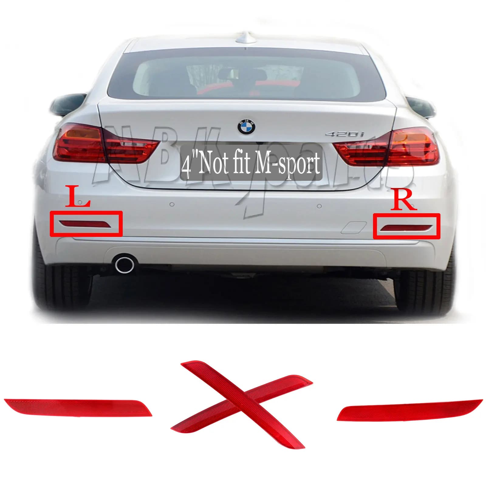 Réflecteur arrière ajustement 13-16 LH RH BMW4 F32 F33 F36 428iX 430iX 435iX 440iX 430d 435dX 440i 428i 435i 63147301187 63147301188