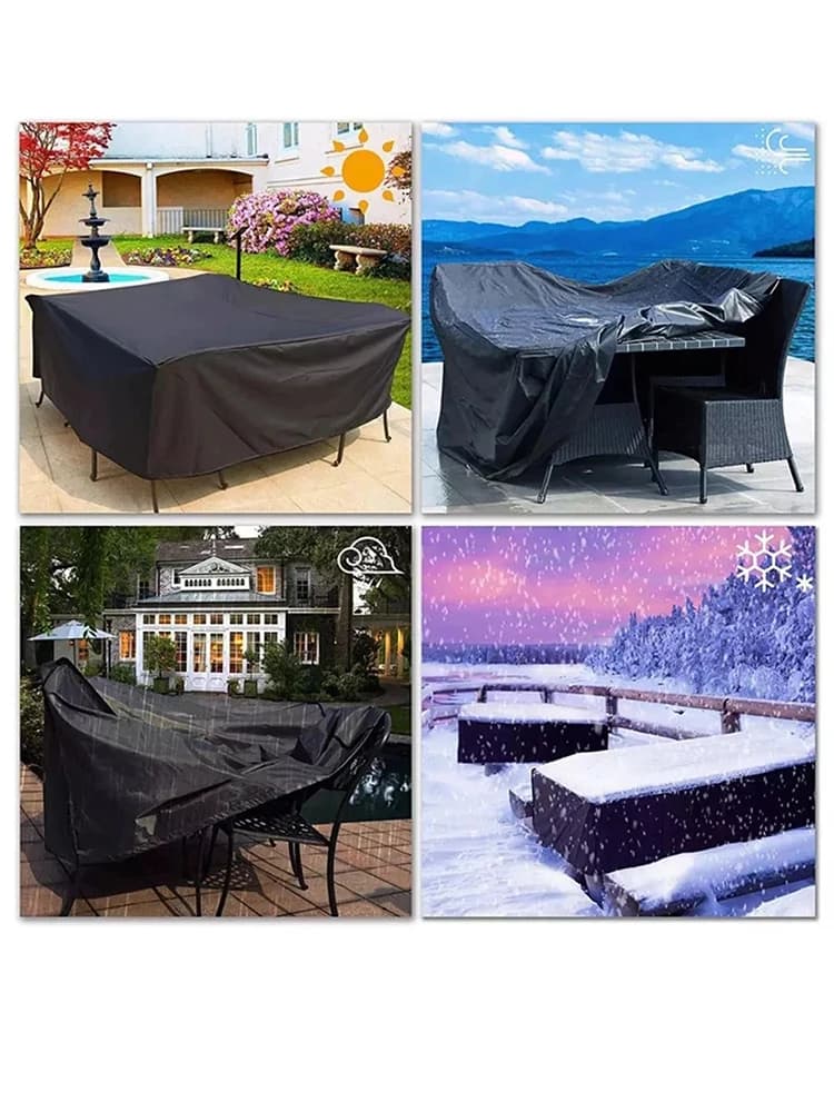 Housses imperméables pour meubles de jardin, Patio extérieur, 90 tailles, housses de chaise de pluie et de neige pour canapé, Table, chaise, housse anti-poussière