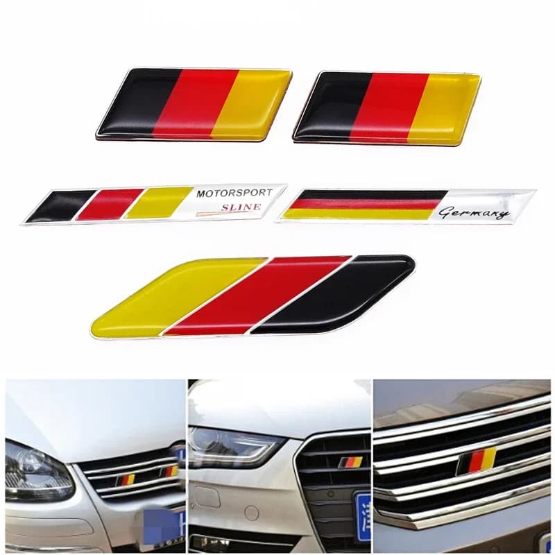 Pour Benz VW Audi Golf drapeau allemand emblème Badge emblème Deutsch pare-chocs calandre décalcomanie décoration voiture autocollant universel