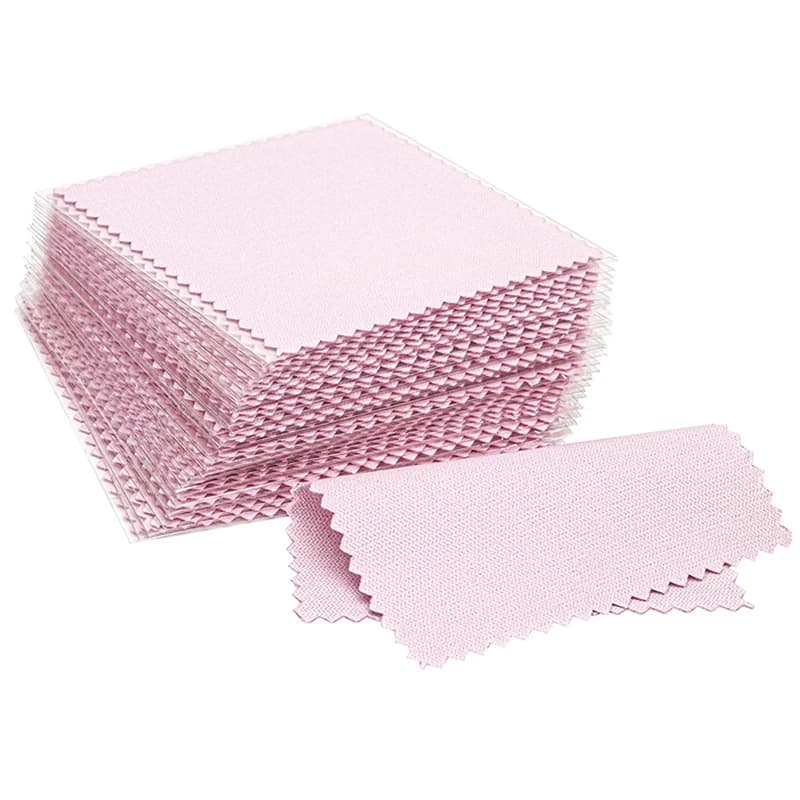 Nettoyeur d'argent individuellement, 50 pièces, polissage de bijoux, tissu, serviette, dissolvant de ternissement, outil avec paquet d'ornements pour argenterie, or