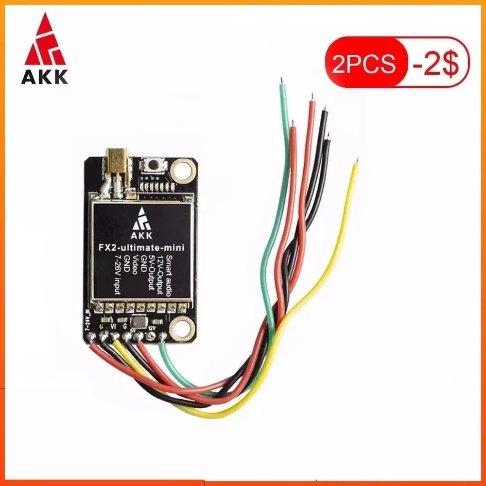 AKK FX2-ultimate-mini 25mW/200mW/600mW/1200MW alimentation commutable prise en charge de la configuration OSD Version longue portée améliorée
