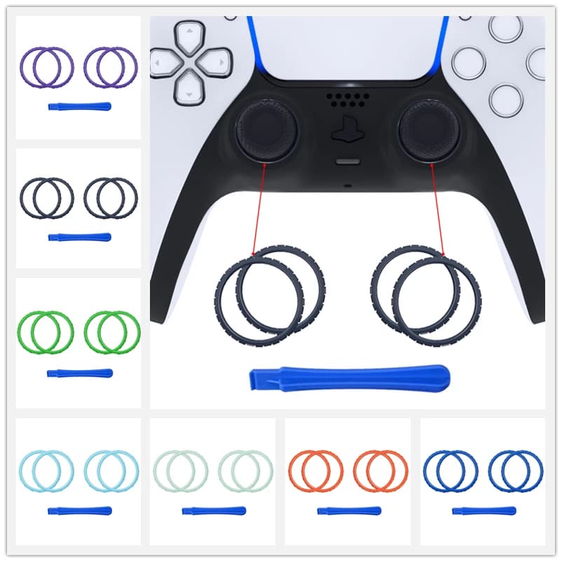 EXtremeRate-Anneaux d'accent pour manette PS5, accessoires de remplacement, manette PS5 non incluse
