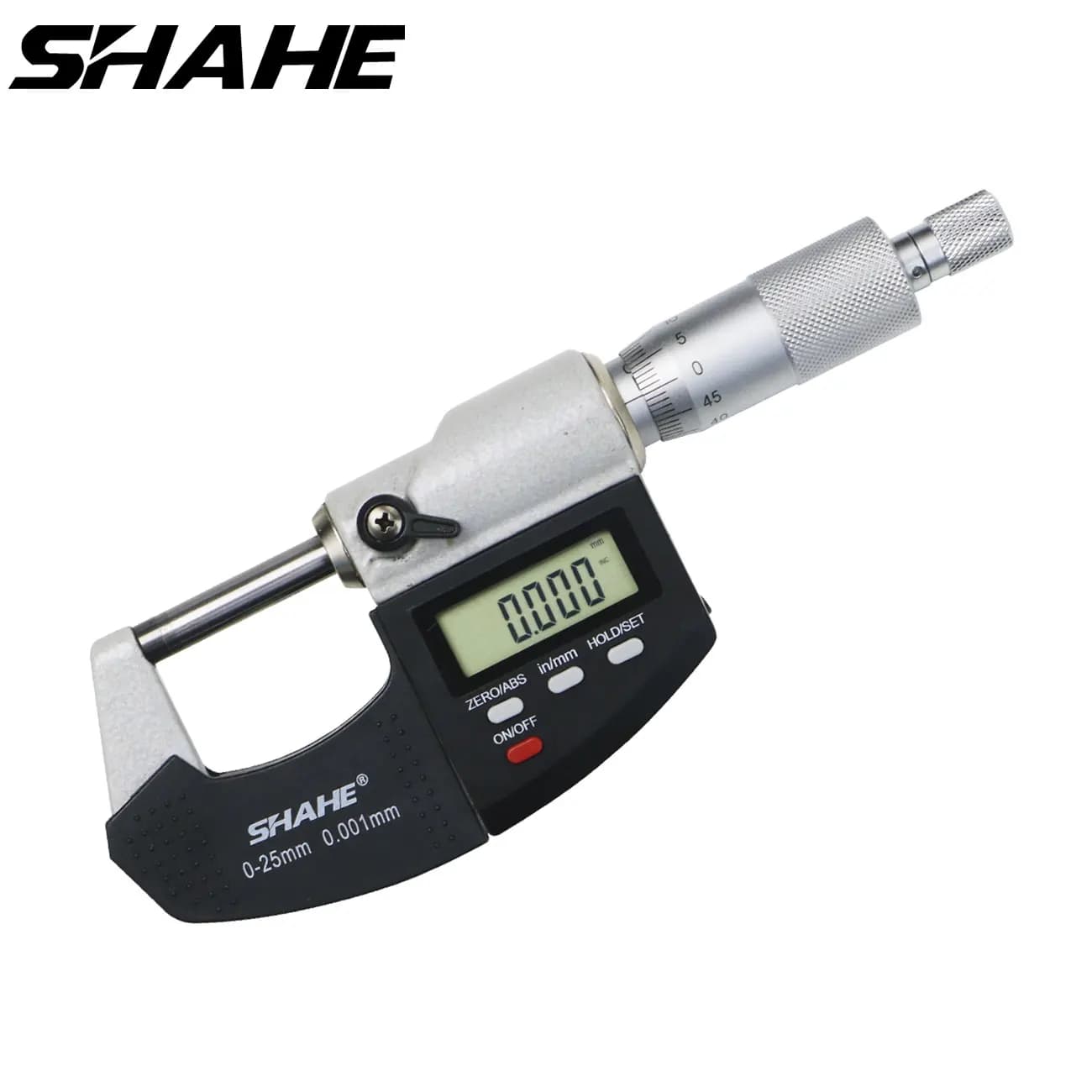 Shahe micromètre extérieur numérique micron 0-25mm avec écran LCD Extra Large outils de mesure numérique électronique