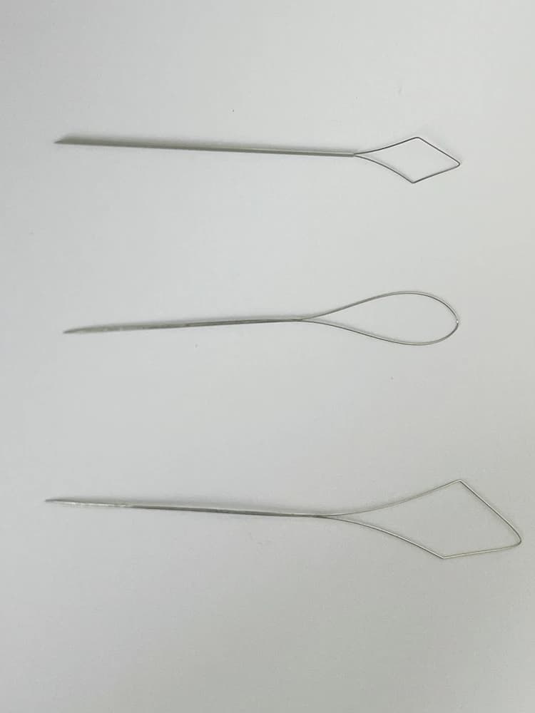 5 pièces/lot perruque-soie-top-aiguille d'injection accessoires de perruque boucles-aiguilles pour injecer les cheveux sur le dessus en soie