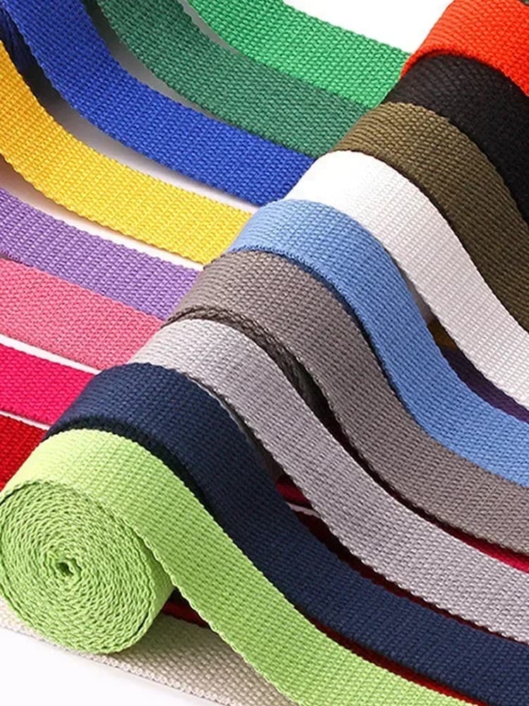 Ruban Polarisé en Toile de Coton et Polyester, 5 Mètres, 20/25/32/38mm, 2mm, pour Sangle de Sac à Dos, Ceinture, Bricolage, Bande de Vêtement