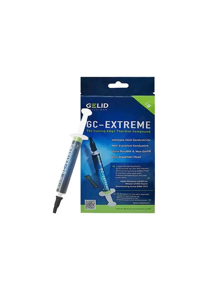 Pâte thermique GELID GC-Extreme 1g/2g/3.5g/10g pour dissipateur de chaleur CPU, processeur PC, GPU, dissipateur thermique CPU 8.5W/mK