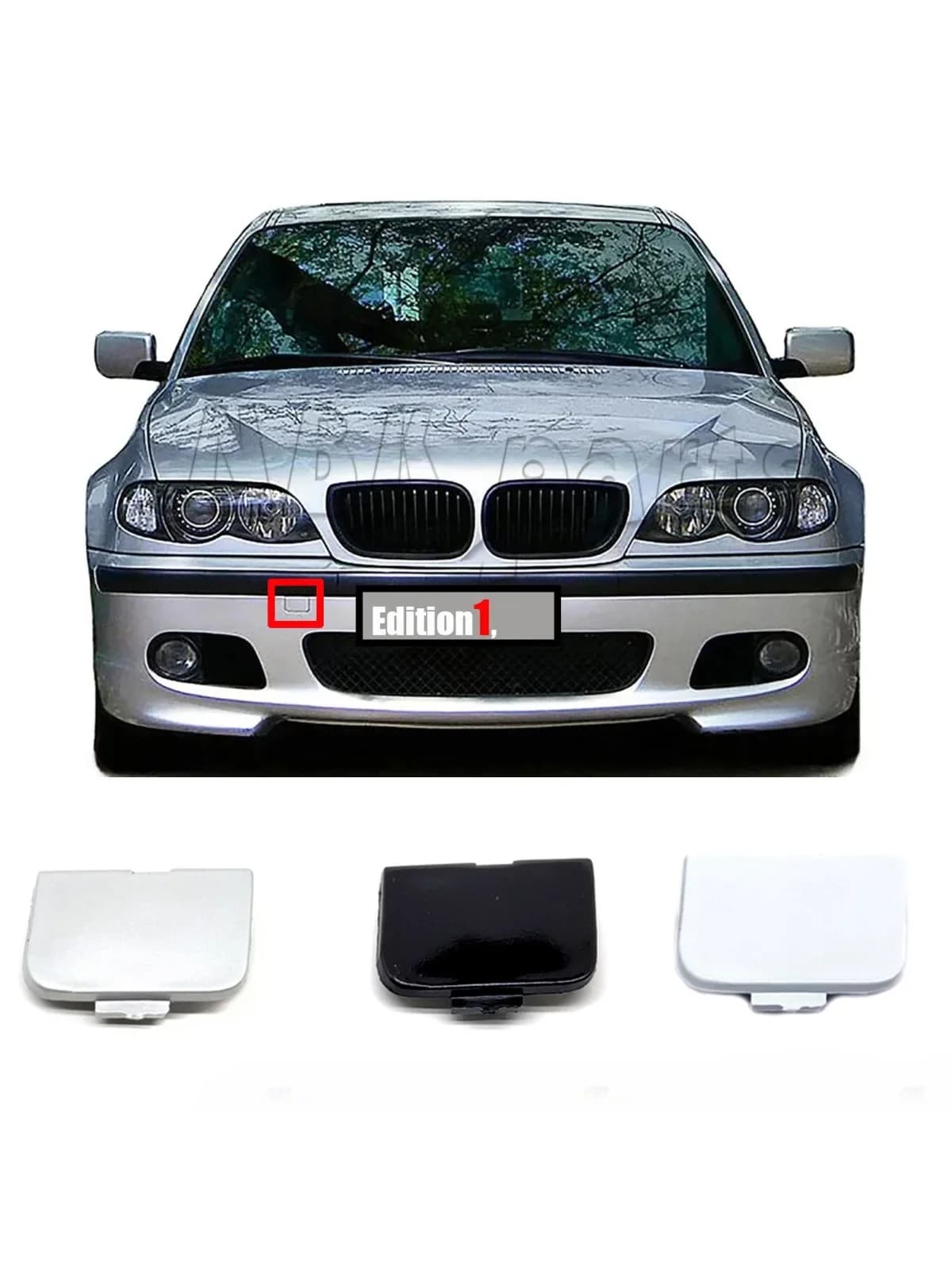 Couvercle de remorquage avant à 4 portes, capuchon de crochet pour BMW 3 E46 LCI berline 316i 318i 320i 325xi 325i 330xi 330i 02-05 # 51117044125