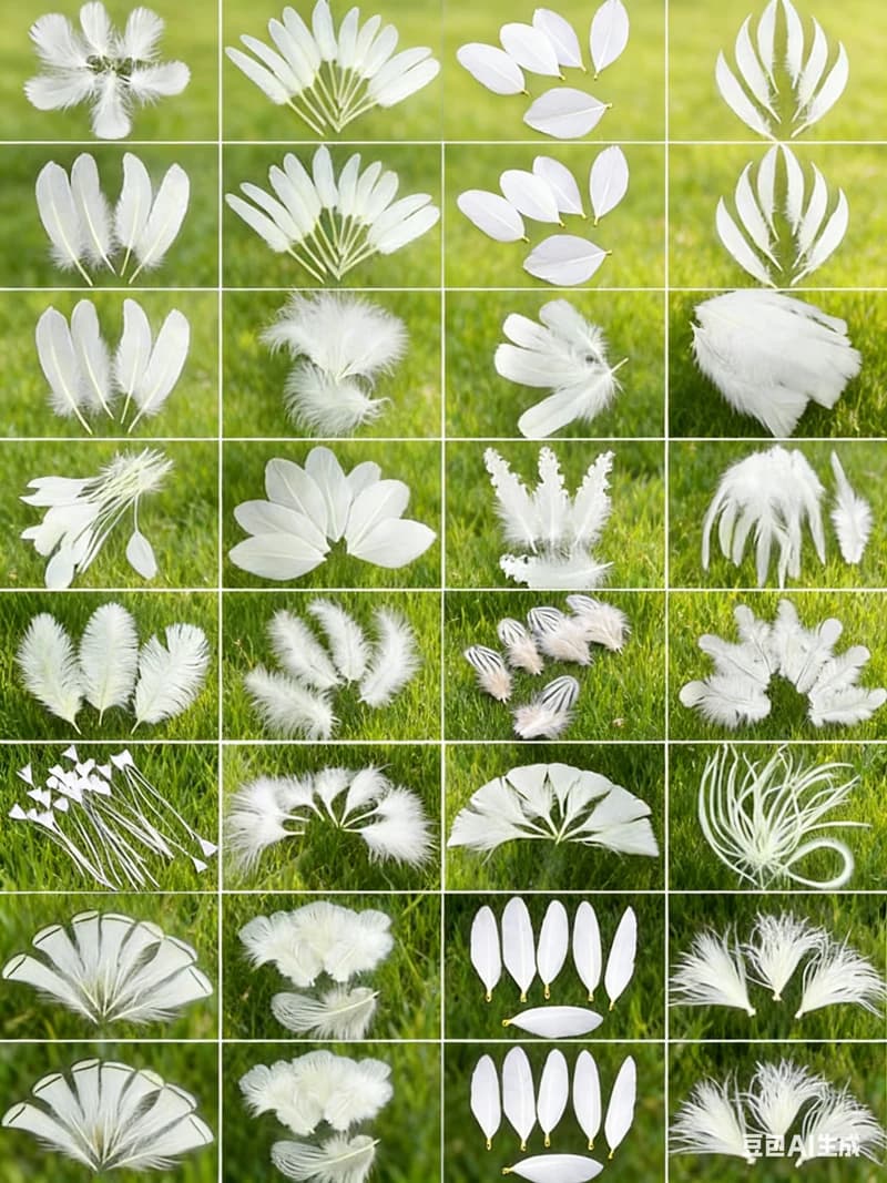 50 pièces/lot! Plumes d'autruche, d'oie et de faisan blanches pour l'artisanat, plumes de poulet et de dinde, accessoires de décoration pour mariage et fête