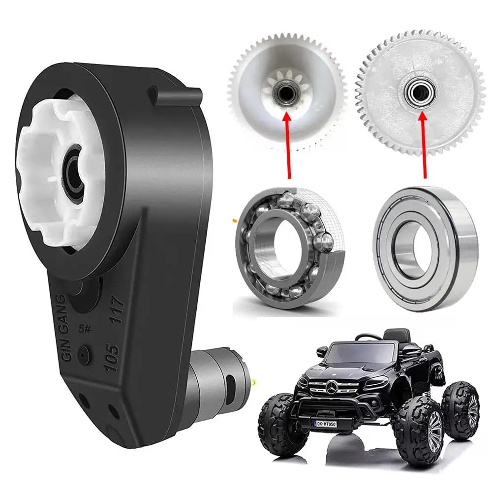 6V 12V 24V RS550 RS570 RS555 haute vitesse haute puissance enfants électrique monter sur voiture moteur boîte de vitesses avec roulement moteur pièces de mise à niveau