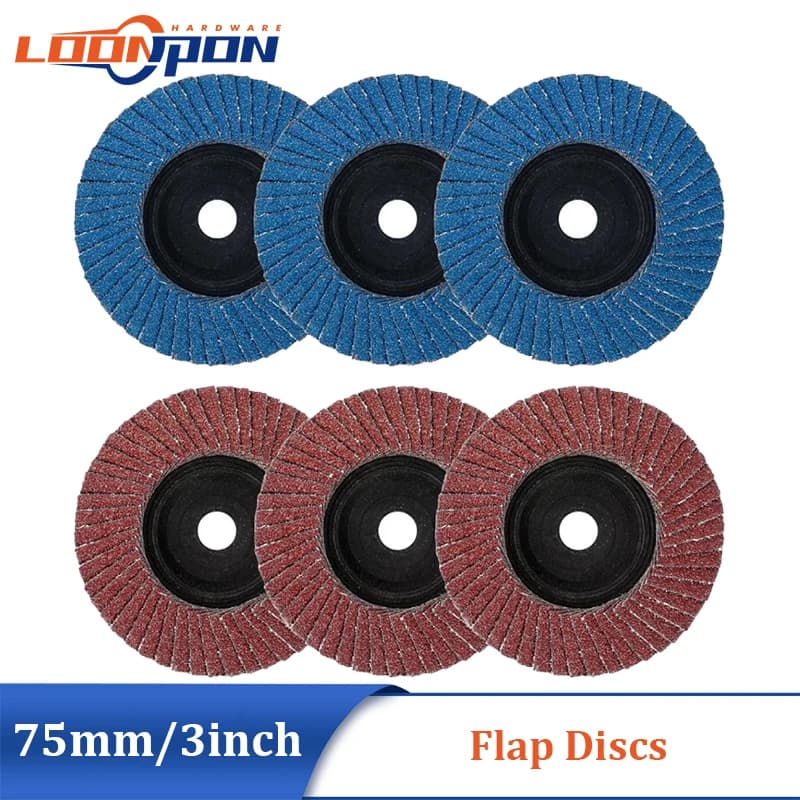 75mm meules disques à lamelles de 3 pouces pour meuleuse d'angle métal 80 # Haute qualité 2-10 pièces