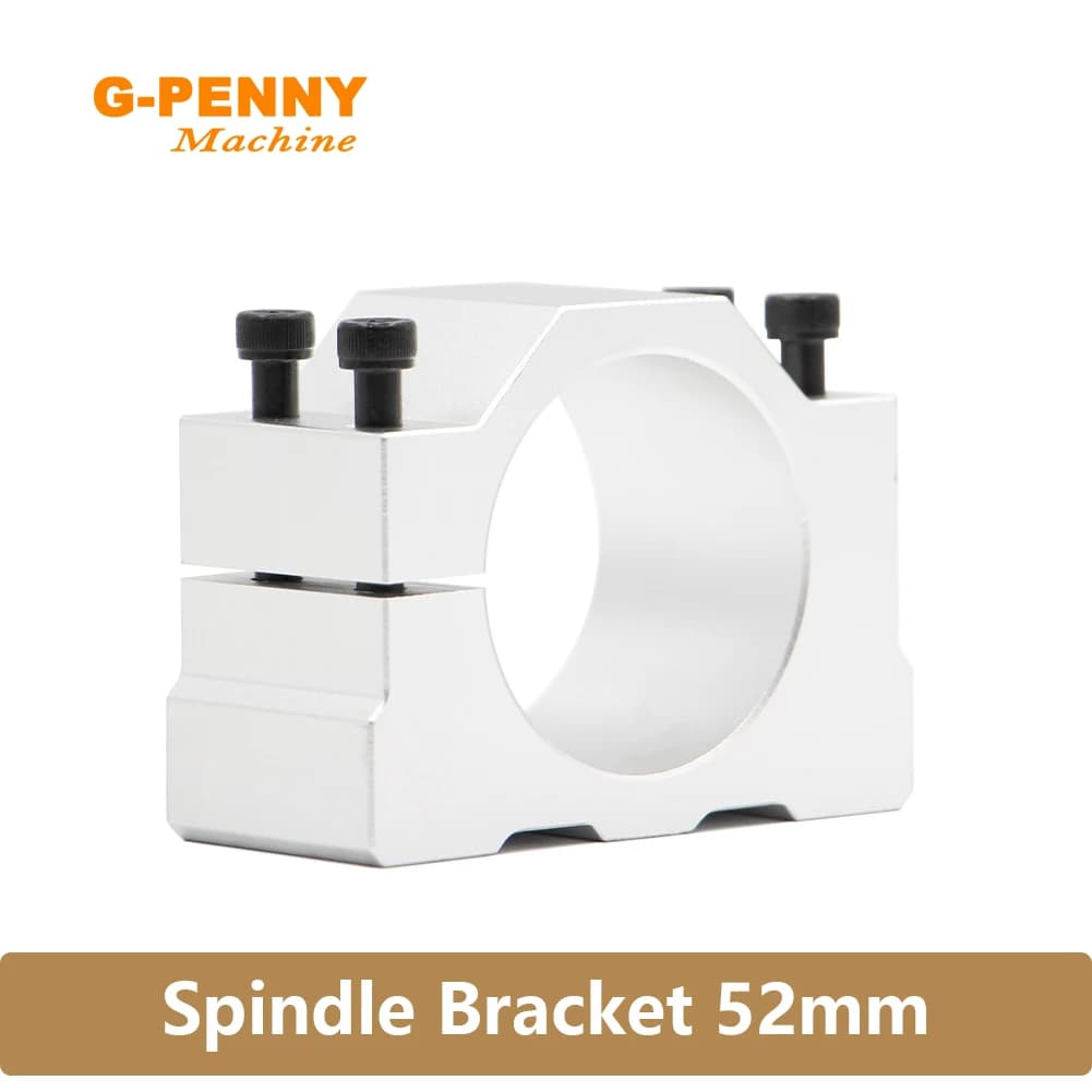 Support de broche 52mm, support de serrage en aluminium, utilisé pour la broche de travail du bois CNC, haute précision