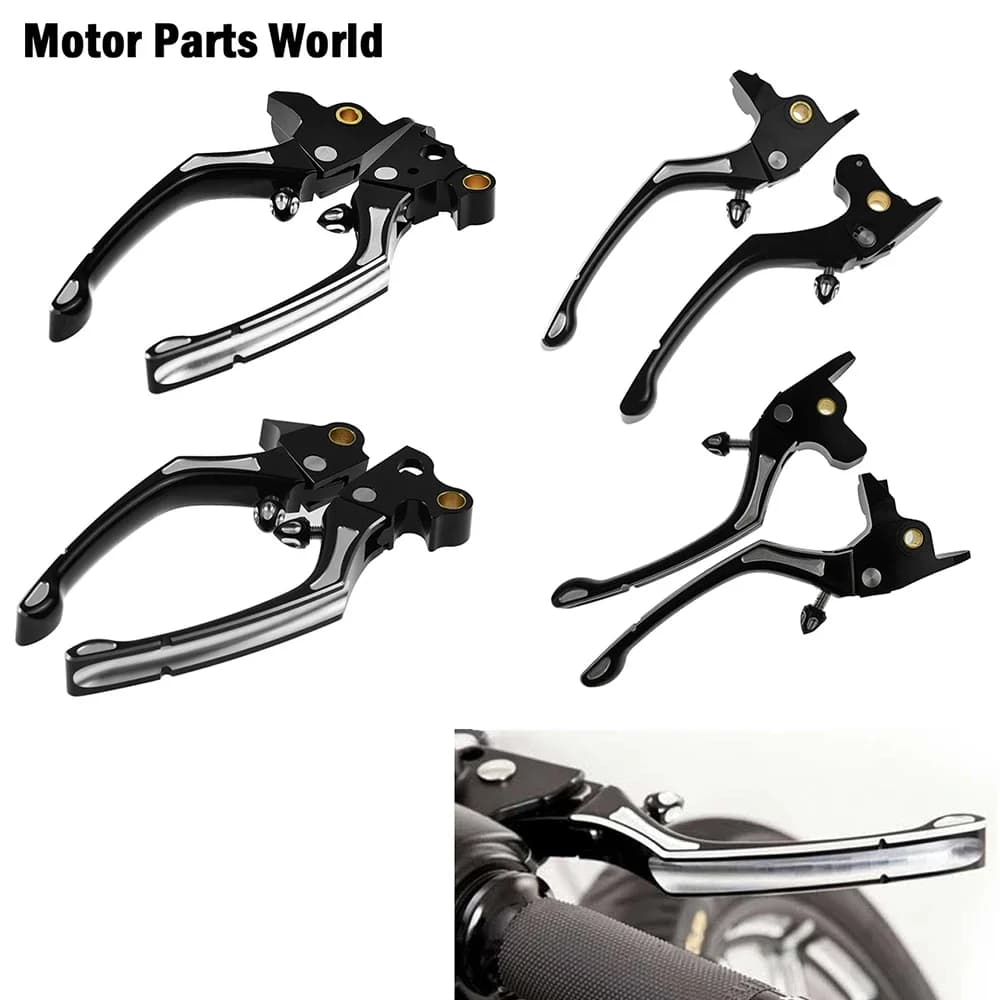 Levier de frein d'embrayage de moto en aluminium, pour Harley Touring Road King Street Glide Dyna Softail Sportster XL883 XL1200