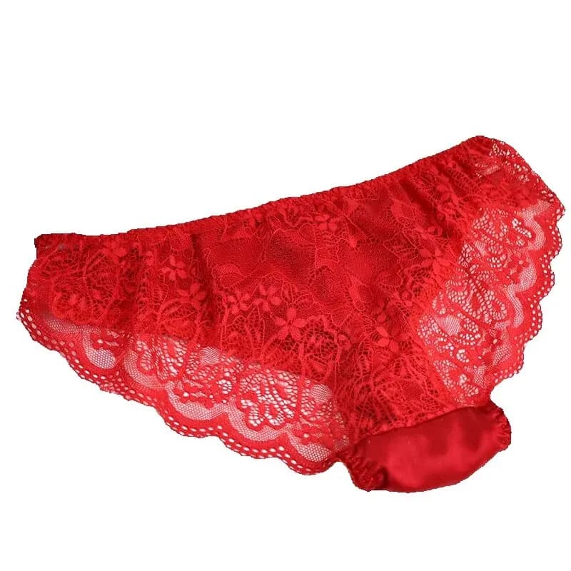 Slip en soie avec dentelle à la taille, 2 pièces/lot, nouveau style de 2021 100%, soie mûre, sexy, style fin, confortable et sans traces de hanches