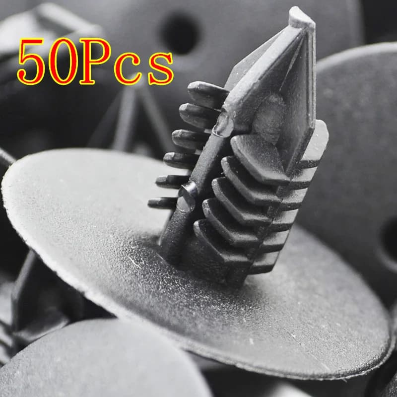 50 pièces 10mm Rivets en plastique attaches porte garde-boue pare-chocs couverture punaise Clips Clip pour Toyota VW Renault