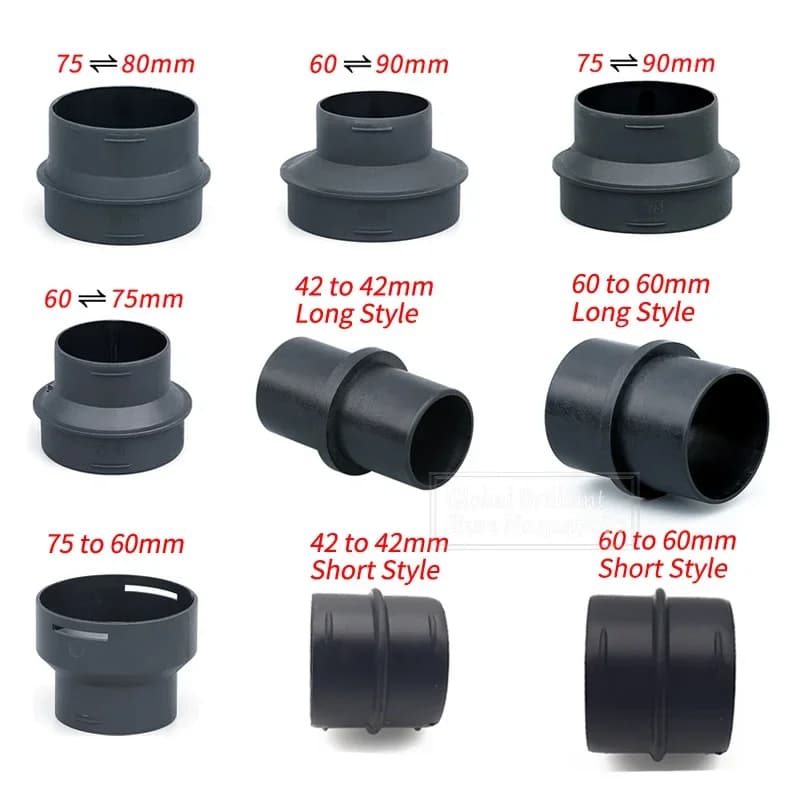 Réducteur de conduit de chauffage de voiture 42/60/75/90mm, connecteur de Tube de tuyau de chauffage, connecteur de jonction de tuyau de conduit de chauffage pour Eberspacher ou Webasto