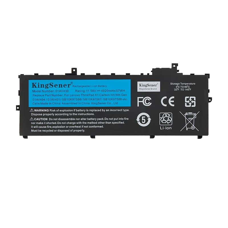 KingSener 01AV494 01AV430 batterie pour Lenovo Thinkpad X1 carbone 5th 2017 6th 2018 série 01AV429 SB10K97586 01AV431 SB10K97587