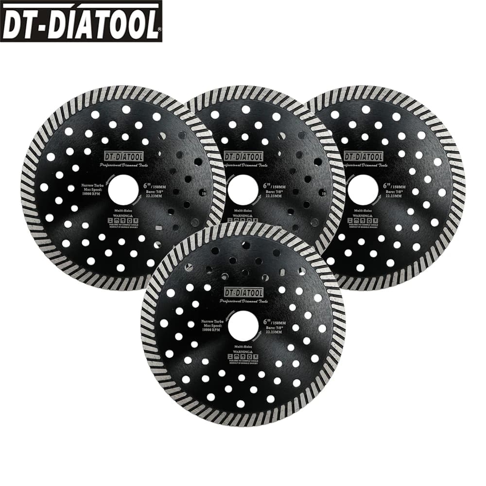 Lame de scie multi-trous DT-DIATOOL/125mm, disque de coupe pour granit, marbre, béton, 2 pièces, 230