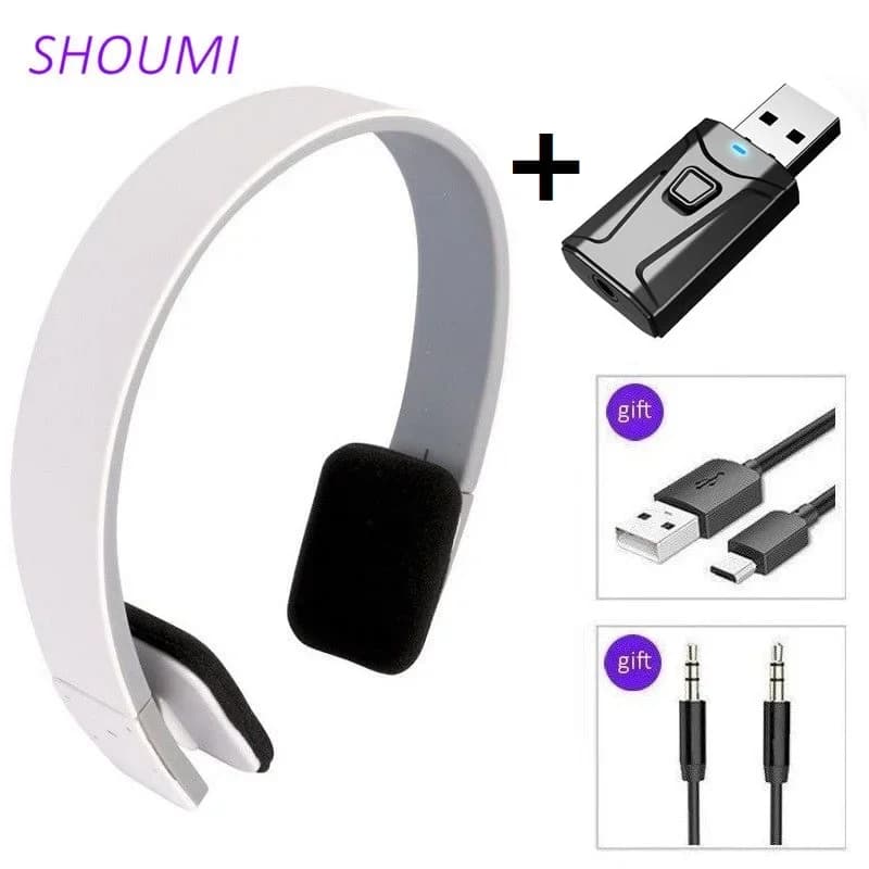 Écouteurs de Sport HD antibruit, casque d'écoute sans fil avec Bluetooth, adaptateur TV USB, HiFi, son de basse profonde pour TV