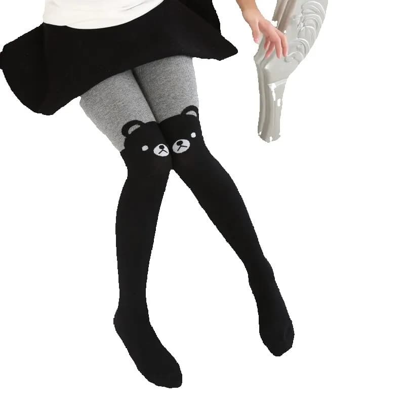 Nouveaux collants de dessin animé pour enfants pour belles filles Patchwork broderie modèles bas printemps collants bébé Kawaii collants