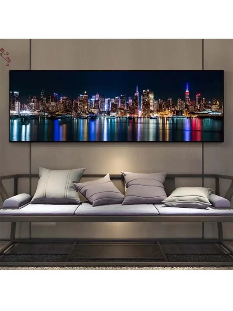 Toile avec vue sur l'horizon de New York, affiches et imprimés d'art sur le mur