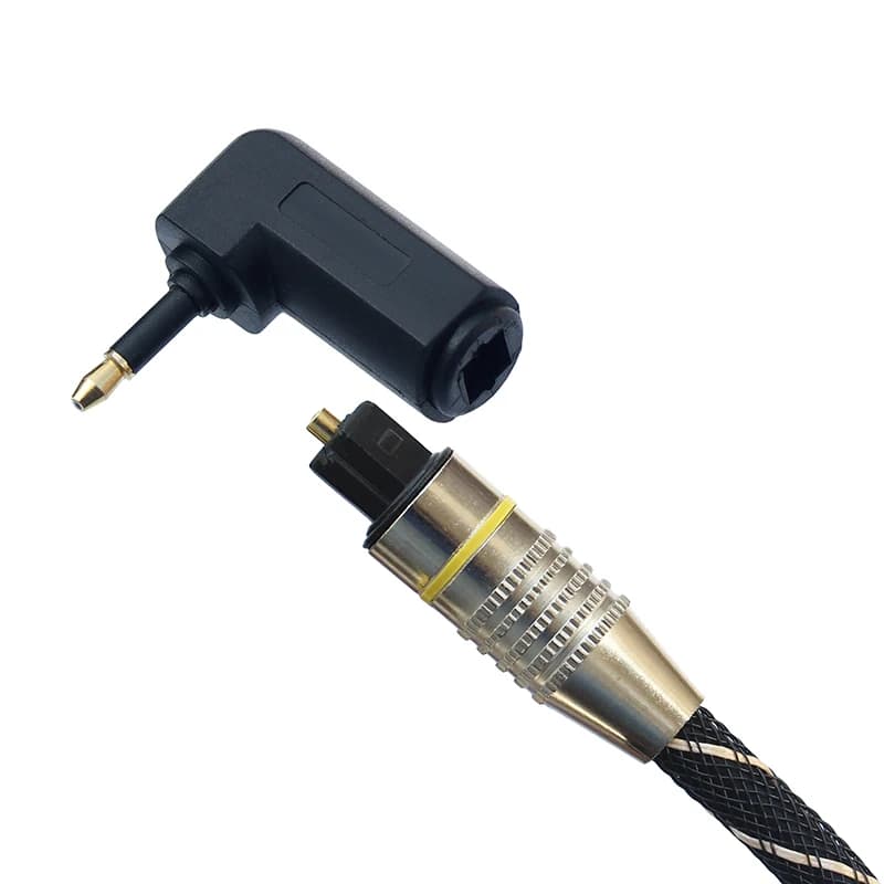 Toslink – prise optique numérique vers Mini prise 3.5mm, adaptateur Audio à 90 degrés, 1 pièce