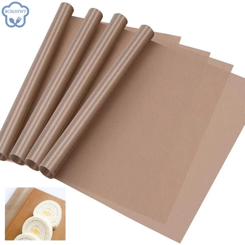 Tapis de cuisson réutilisable et résistant, feuille de papier résistant à l'huile, outil de four de cuisson, antiadhésif, expédié par rouleau, 40x60cm ou 30x40cm, 3 pièces/ensemble