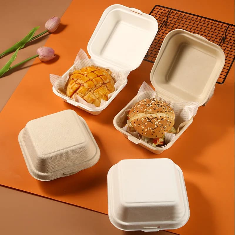50pcs Bento gâteau boîte coussin papier 7 ''x 7'' Hamburger Cupcake papier résistant à la graisse cuisson emballage papier