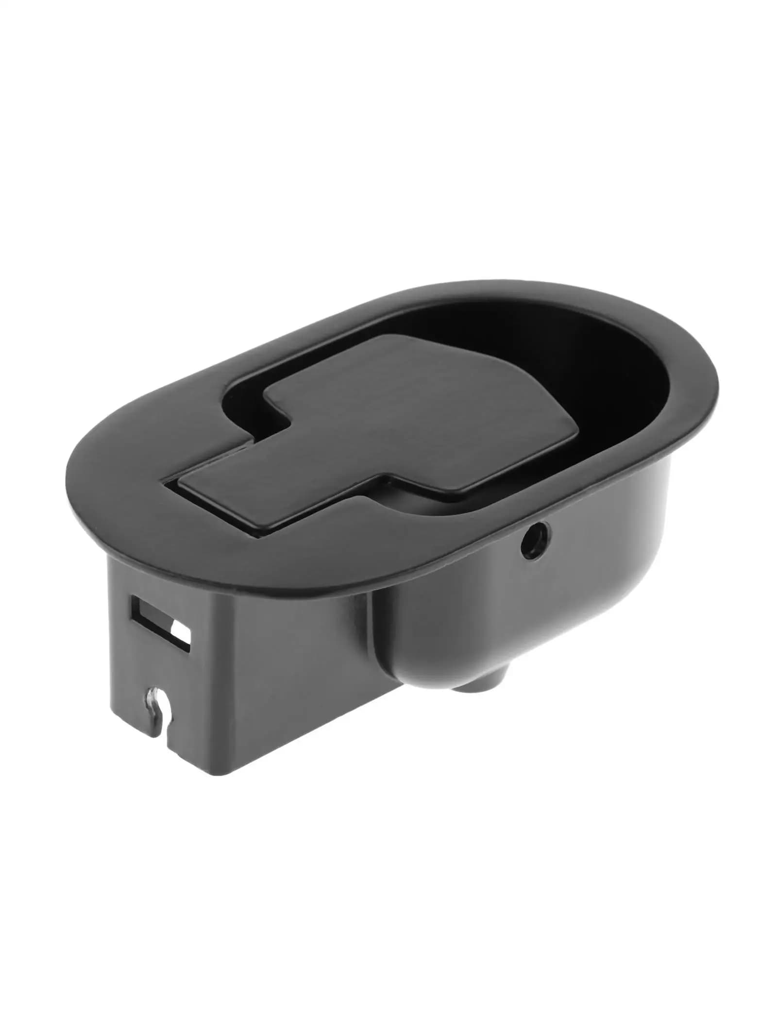 Poignée de canapé inclinable en alliage d'aluminium, accessoire de meuble noir