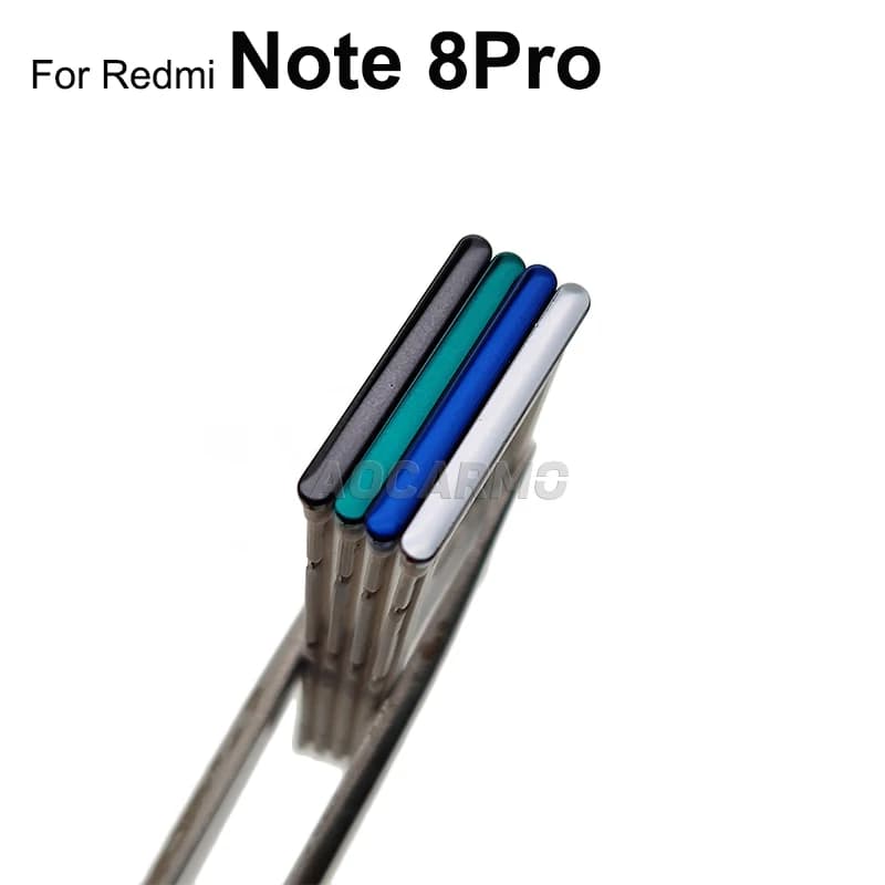 Aocarmo-Porte-carte sim pour Xiaomi Redmi Note 8 Pro Note8 Micro SD, fente pour adaptateur