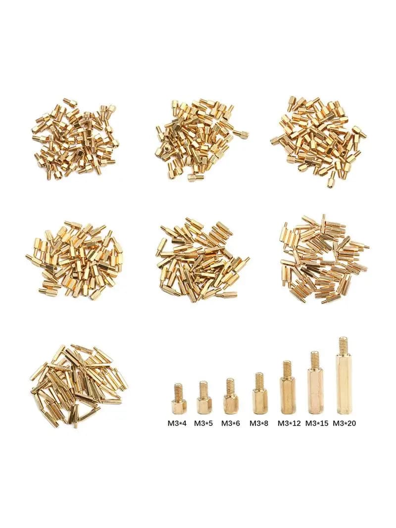 Vis à tête hexagonale en laiton, 50 pièces/lot, M3 * 3/4/5/6/8/15/20mm + 6mm, pilier fileté, PCB, ordinateur, carte mère