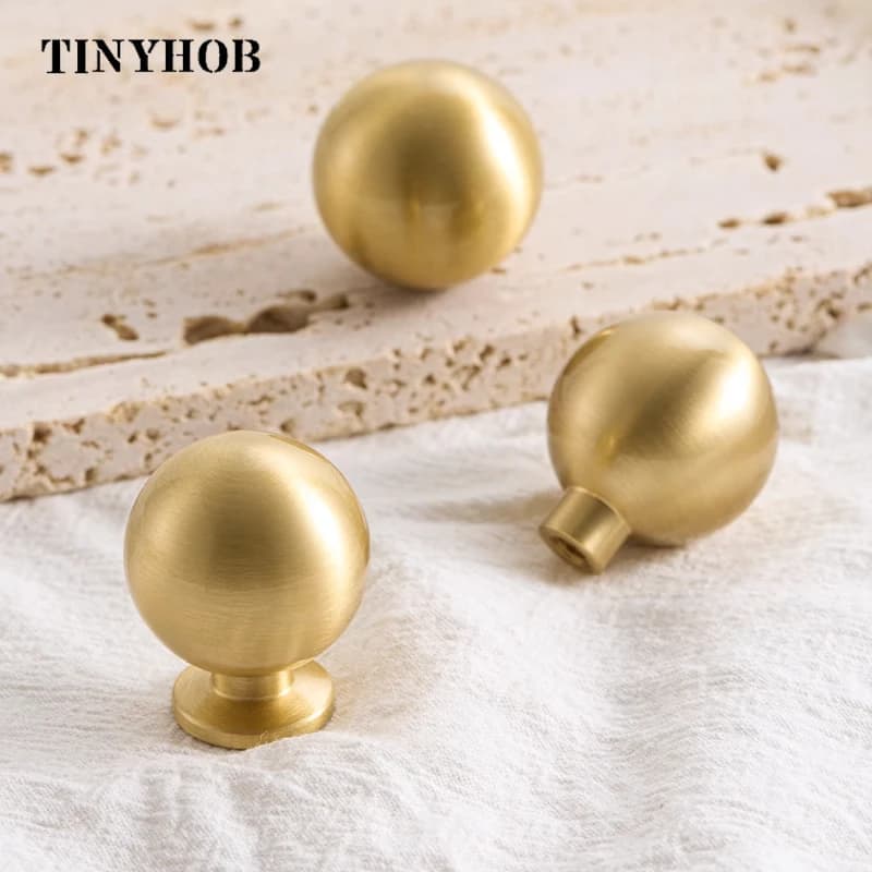 Tinyexpiration-lèvent de commode boule ronde, boutons de garde-robe Foy Gold, meubles pour armoires et égouts de proximité