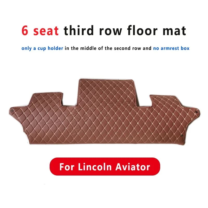 Tapis de sol de voiture en cuir microcarence, tapis, tapis de pied, troisième siège Nucleoof, accessoires pour Lincoln Happator 2024 2021