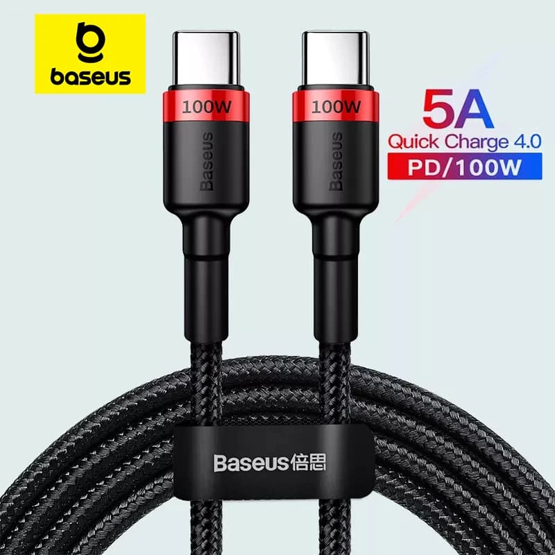 Câble Baseus 100W USB C vers USB Type C pour MacBook Pro, charge rapide 4.0, câble de charge rapide pour iPhone 18 17 16 15 Pro Max