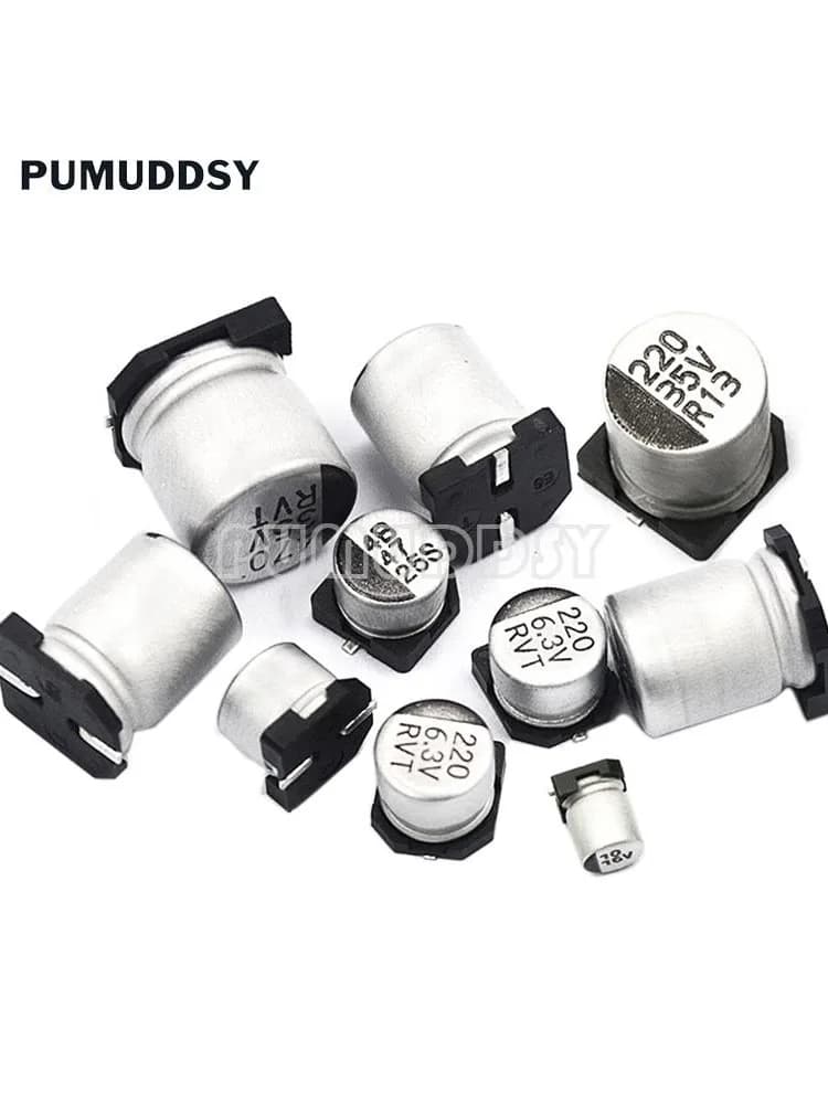 Puzzles électrolytiques SMD en aluminium, 6.3V, 10V, 16V, 25V, 35V, 50V, 1UF, 2.2UF, 4.7UF, 10UF, 47UF, 100UF, 220UF, 330UF, 470UF, 680UF, 10 pièces