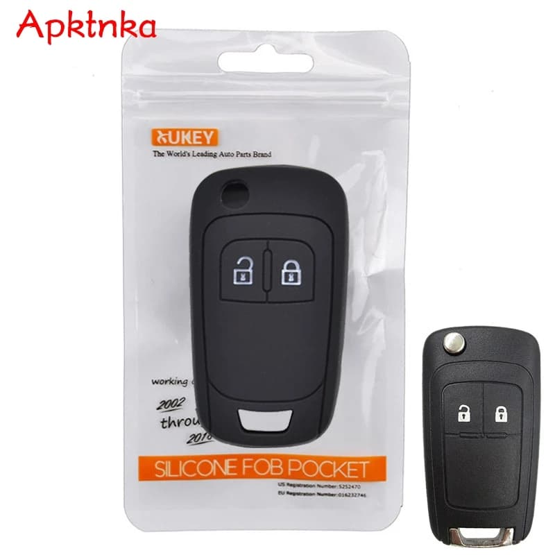 Apktnka 2 boutons Silicone voiture télécommande porte-clés coque housse pour Opel Astra J Corsa D Zafira C Mokka Cascada Karl Adam Meriva