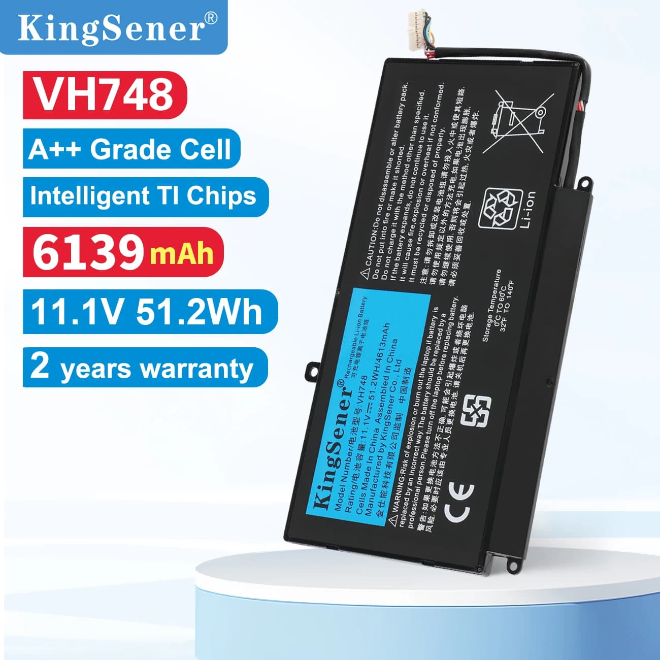 KingSener VH748 Batterie D'ordinateur Portable Pour DELL Tystro 5460 5470 5560 14 5480 Pour Inspiron 14 5439 V5460D-1308 V5460D-1318 5470D-1328