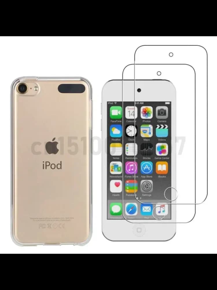 Verre trempé 3 en 1 pour Apple Ipod Touch 5 6 7 coque souple avec verre trempé complet pour Apple Ipod Touch 5 6 7