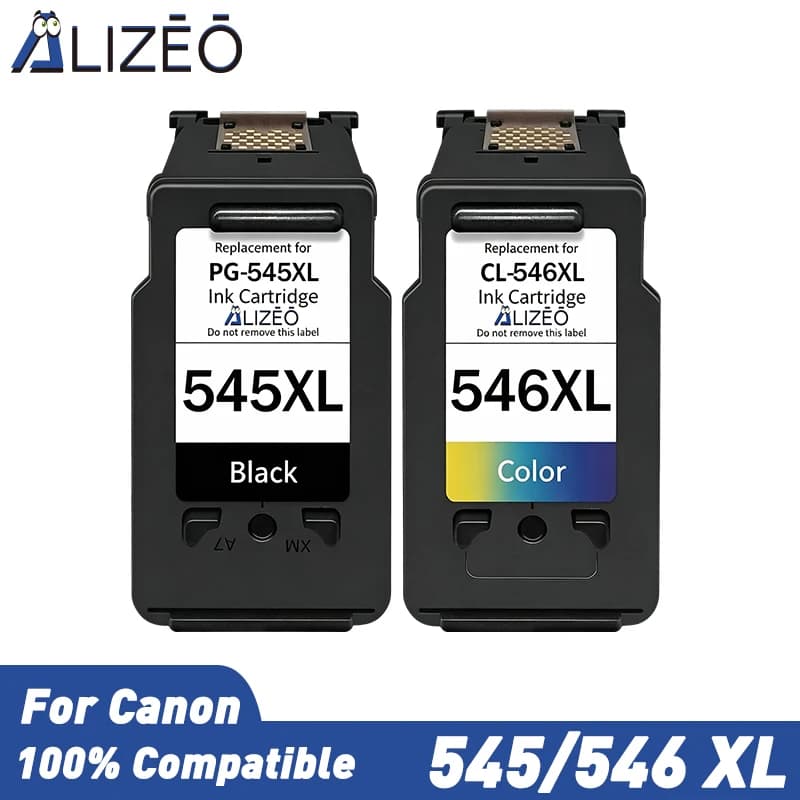 ALIZEO Compatible 545XL 545 XL PG545 CL 546 cartouche d'encre de remplacement pour imprimantes Canon IP2800 IP2850 MG2400 MG2450 MG2455