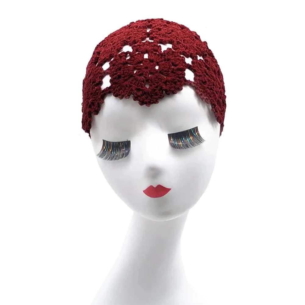 Chapeau tricoté fin et creux tissé à la main, fil de printemps et d'été, casquette Baotou en laine et cuir de Melon