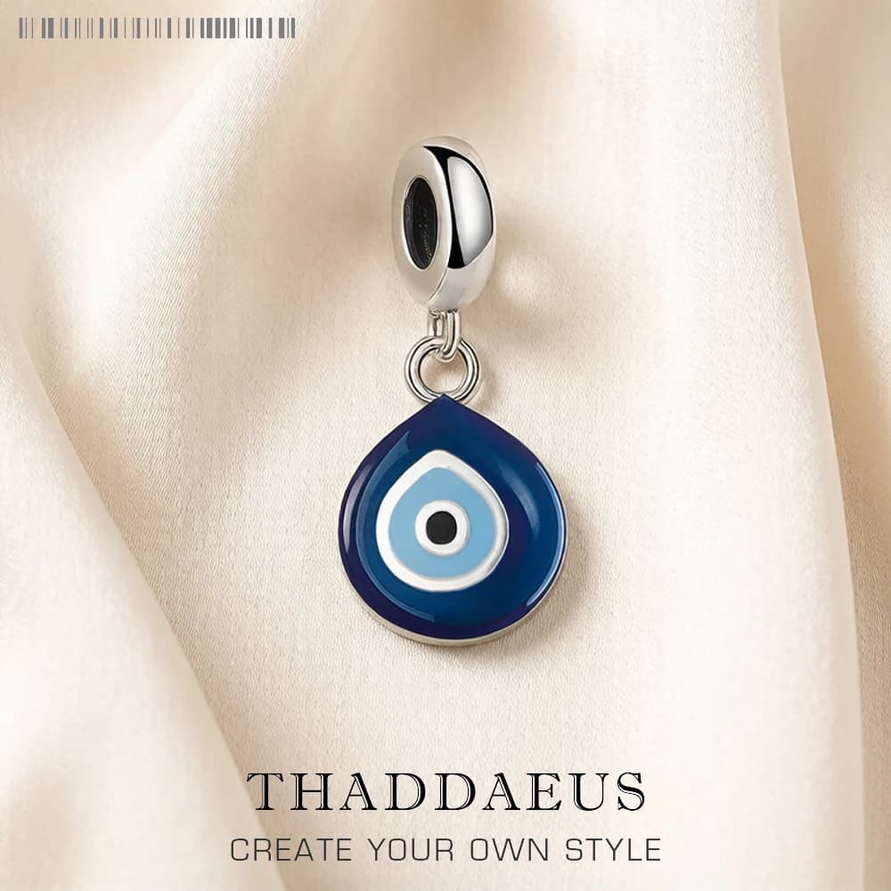 Nazar Eye – pendentif en argent Sterling 925 massif pour femmes, breloque de Protection, bijoux fins d'été