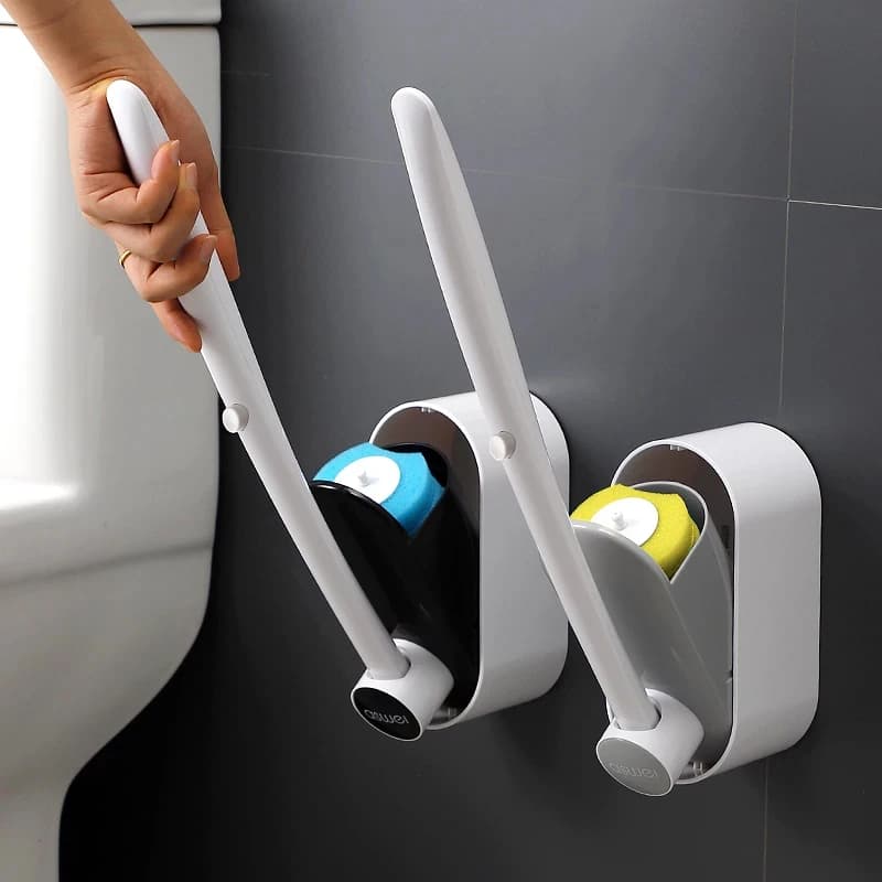 Brosse de toilette à long manche sans angle de fréquence, nettoyeur de poulet, outils de livres ménagers, accessoires pour toilettes