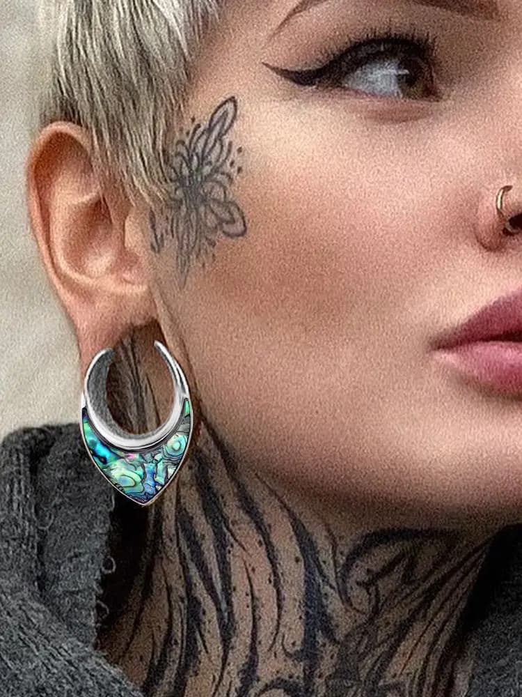 Casvort 2 pièces tunnel de selle de mariage cintres jauges d'oreille bouchons civière mode Piercing corps bijoux boucles d'oreilles extenseur 2g-1''