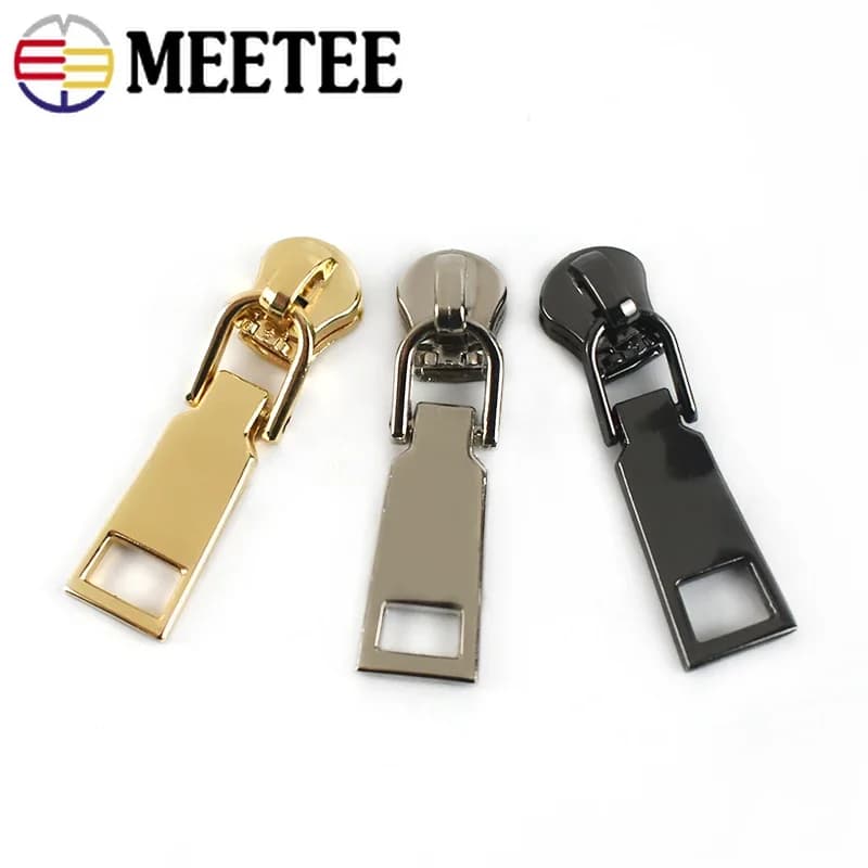 10/20 pièces Meetee 5 # Curseur de fermeture éclair pour fermetures à glissière en métal/Nylon/résine, Kit d'extraction de tête de fermeture éclair pour sac de bricolage, accessoires de couture pour