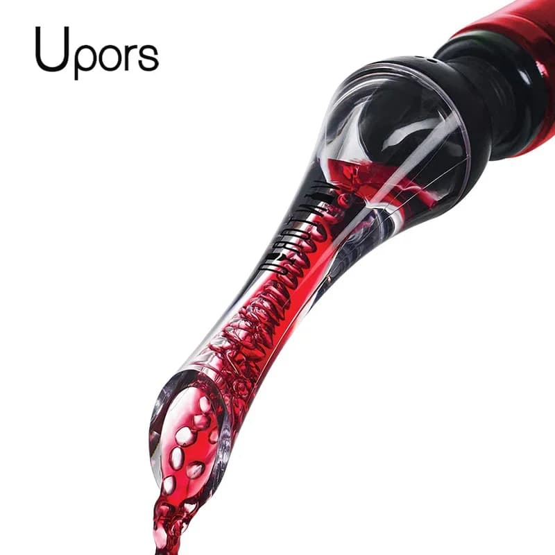 UPORS – verseur d'aérateur de vin, verseur d'aération Premium, bouchon de carafe de vin rouge, bouchon de bec de bouteille, distributeur de bouche, bec de carafe